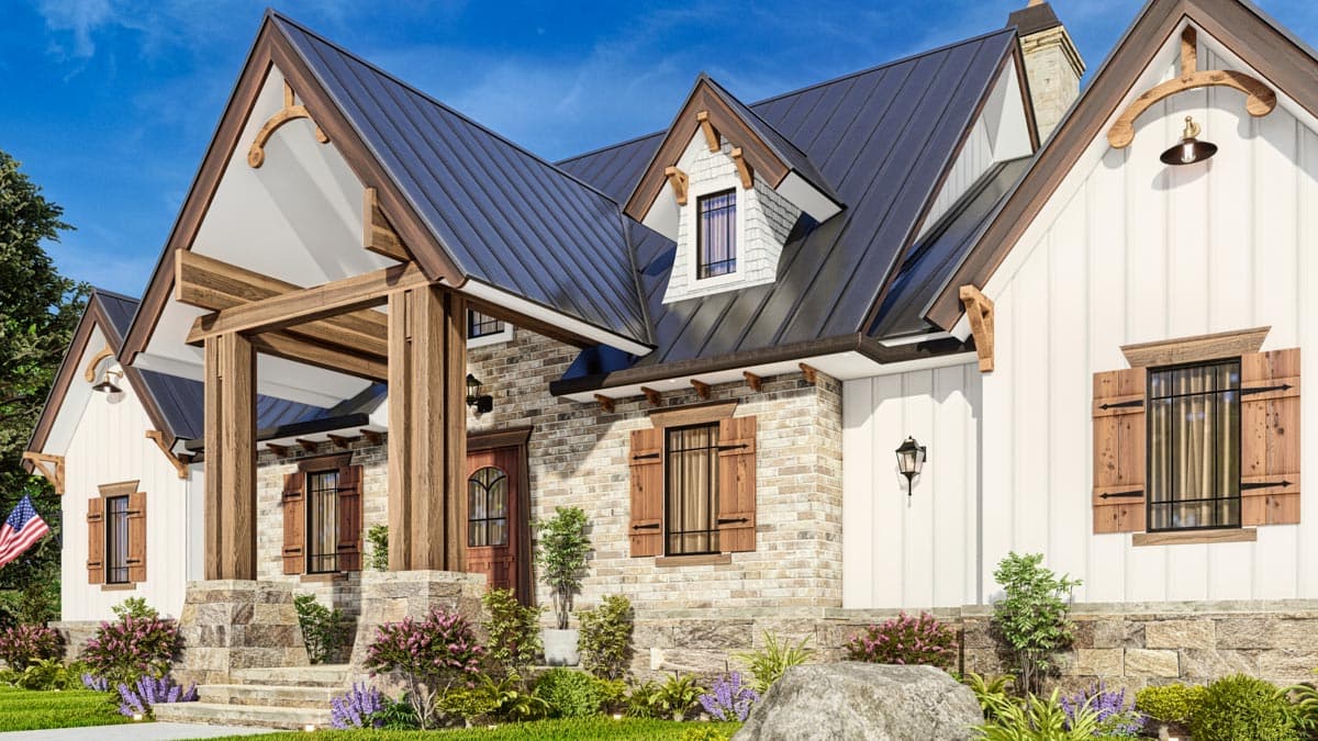 Plan 25650GE: Traditional Home Plan with Dual Master Suites - 1808 Sq Ft - Image #4 - Cottage, Craftsman, Rustic, Traditional, Vacation