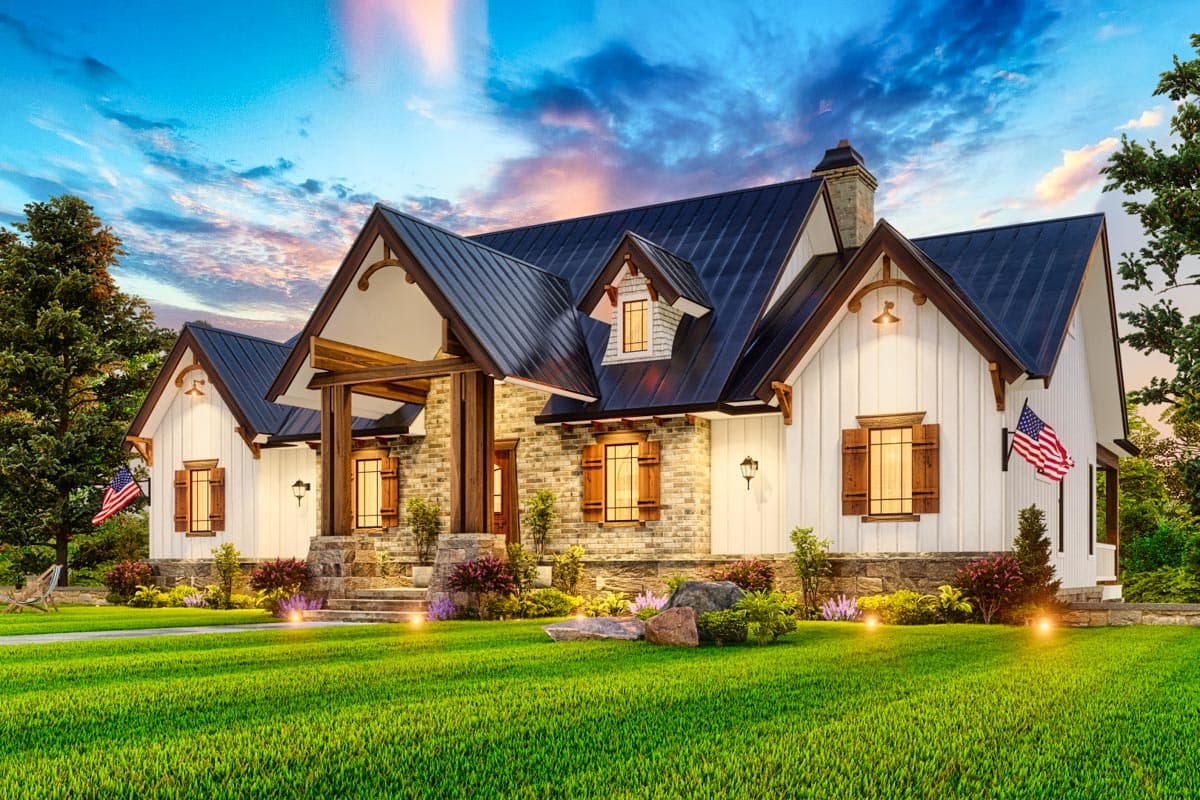 Plan 25650GE: Traditional Home Plan with Dual Master Suites - 1808 Sq Ft - Image #11 - Cottage, Craftsman, Rustic, Traditional, Vacation