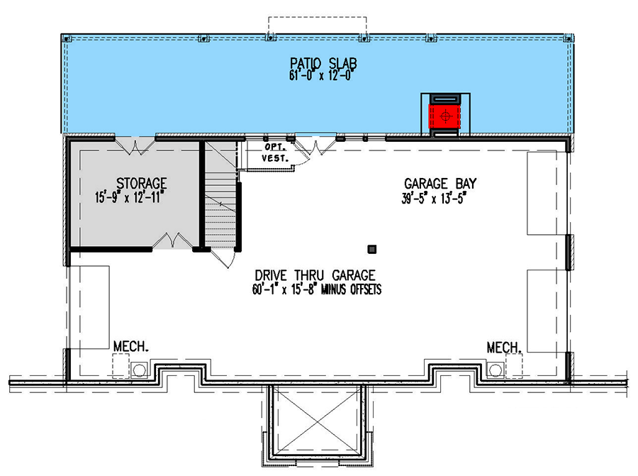Plan 25650GE: Traditional Home Plan with Dual Master Suites - 1808 Sq Ft - Floor Plan - Lower Level - Cottage, Craftsman, Rustic, Traditional, Vacation