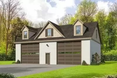 Detached Garage Plan with Massive Loft Above