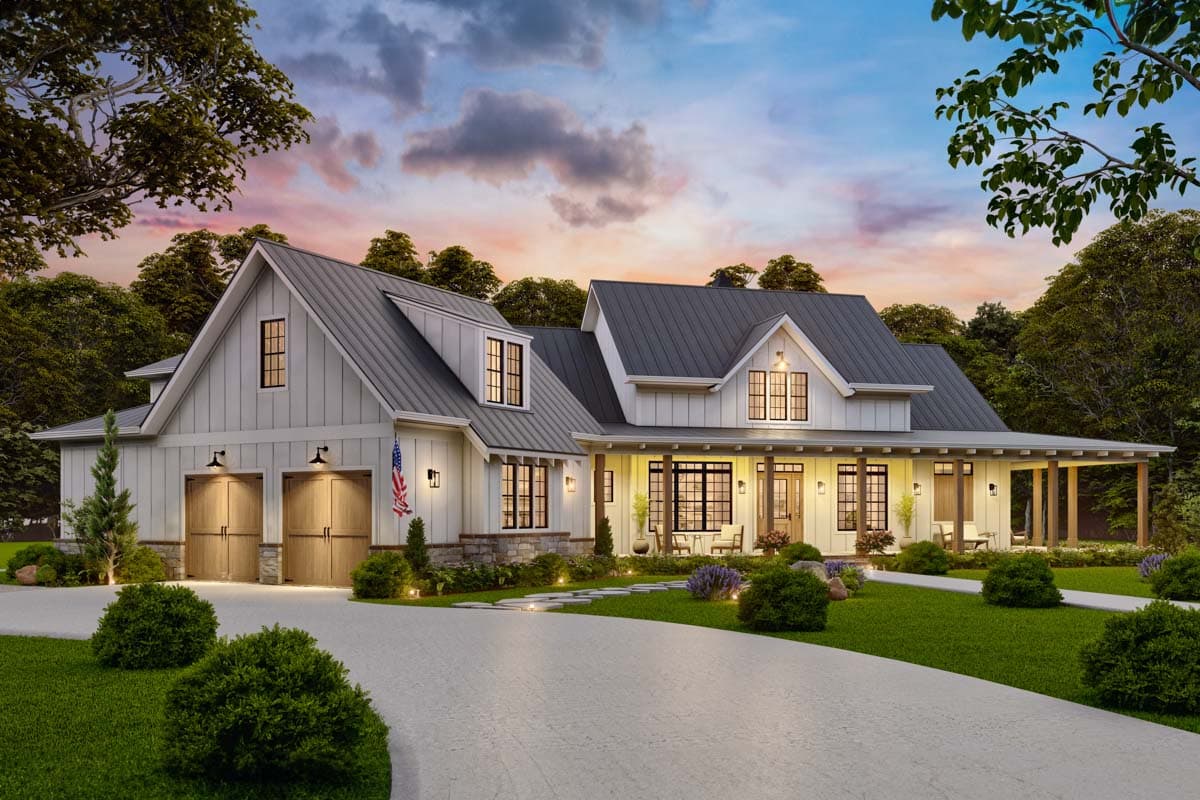 Plan 25651GE: Modern Three-Bed Farmhouse with Optional Guest Suite - 3171 Sq Ft - Image #4 - Country, Farmhouse, Modern Farmhouse, Southern, Traditional