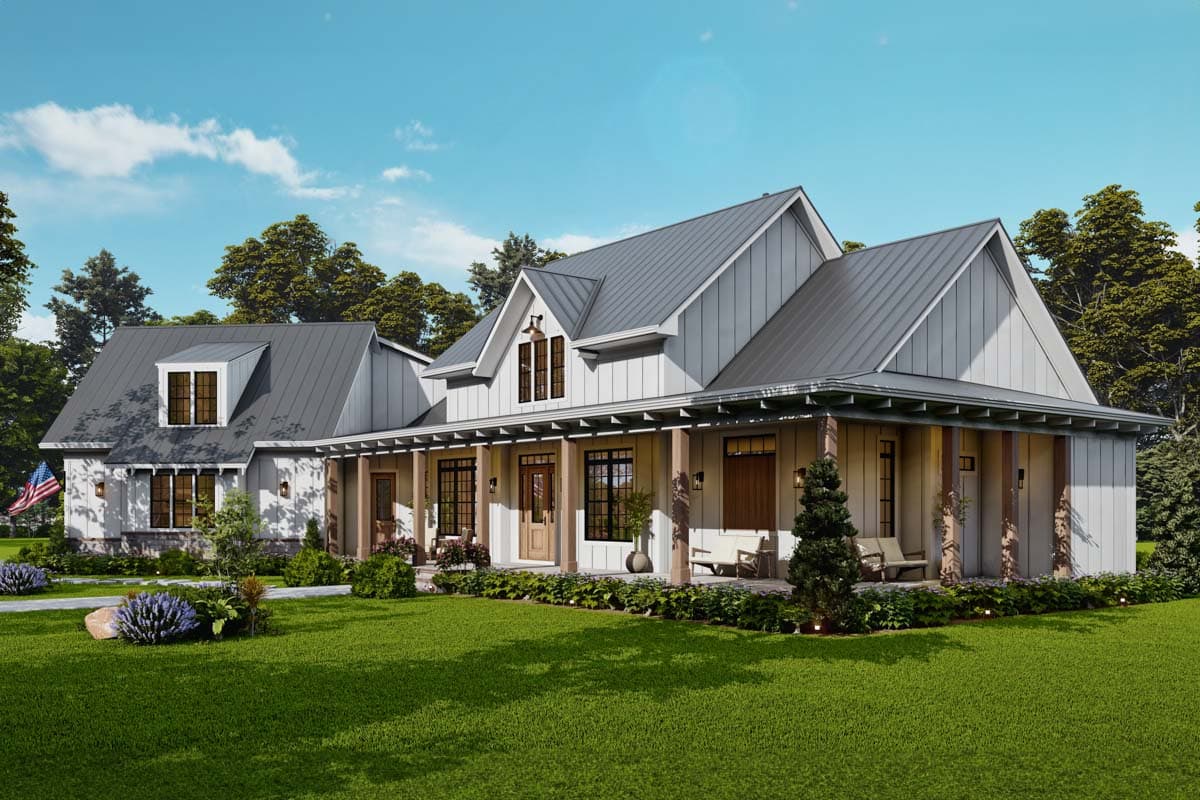 Plan 25651GE: Modern Three-Bed Farmhouse with Optional Guest Suite - 3171 Sq Ft - Image #5 - Country, Farmhouse, Modern Farmhouse, Southern, Traditional