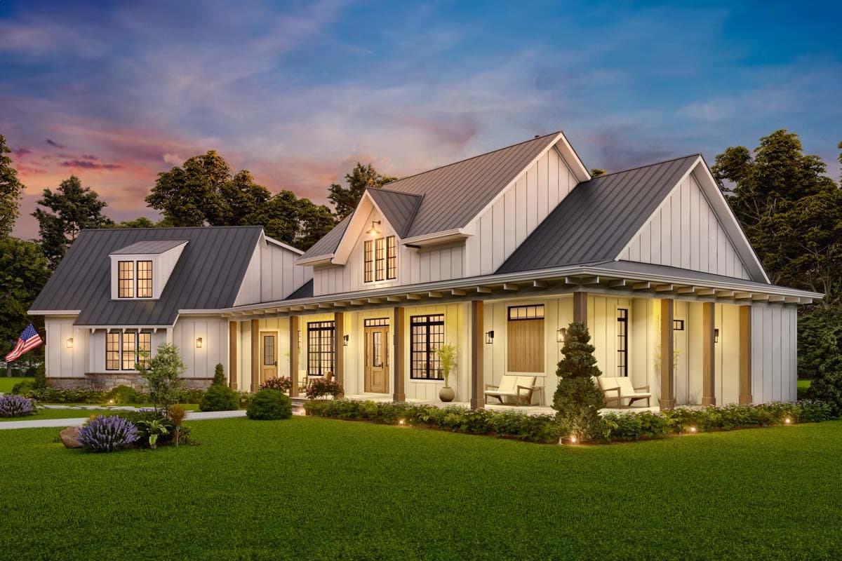 Plan 25651GE: Modern Three-Bed Farmhouse with Optional Guest Suite - 3171 Sq Ft - Image #6 - Country, Farmhouse, Modern Farmhouse, Southern, Traditional