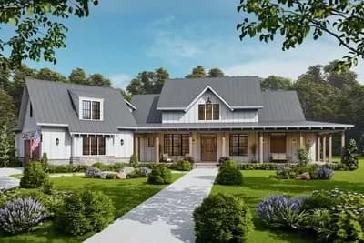 Modern Three-Bed Farmhouse with Optional Guest Suite - 3171 Sq Ft