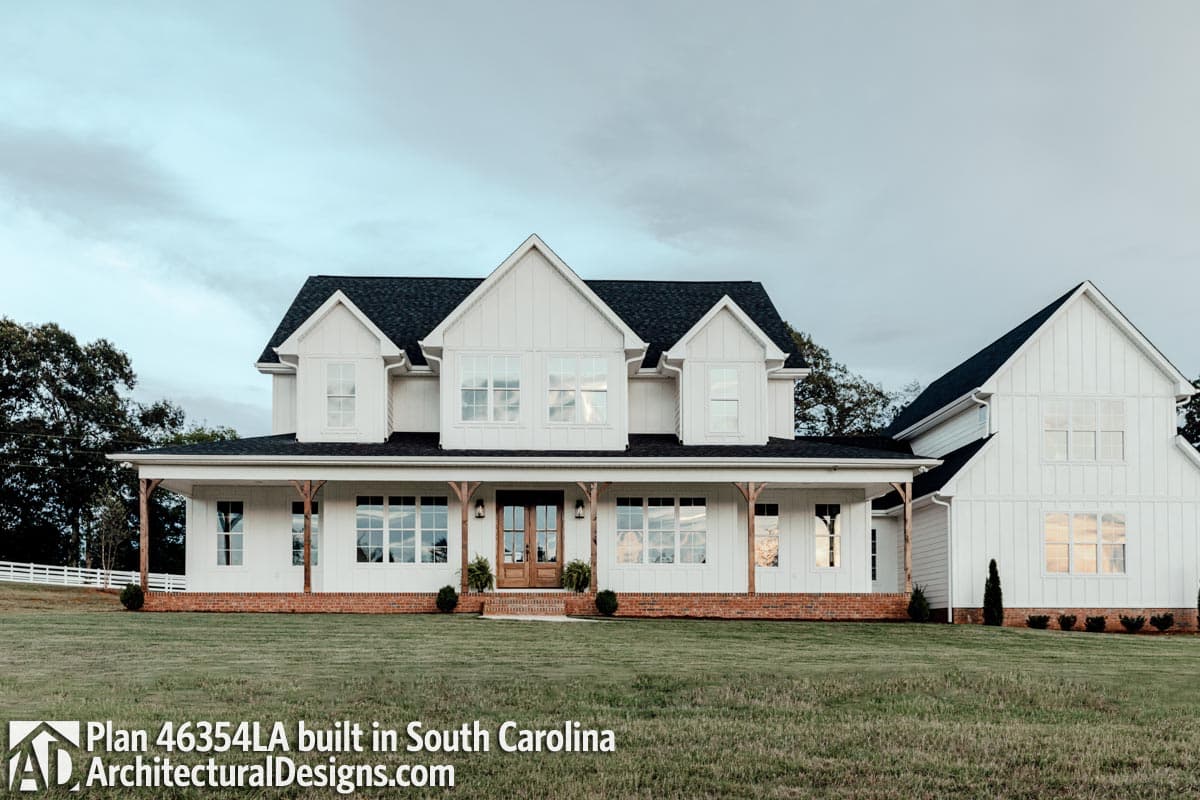 build gallery item - Farmhouse Plan 46354LA Comes to Life in South Carolina