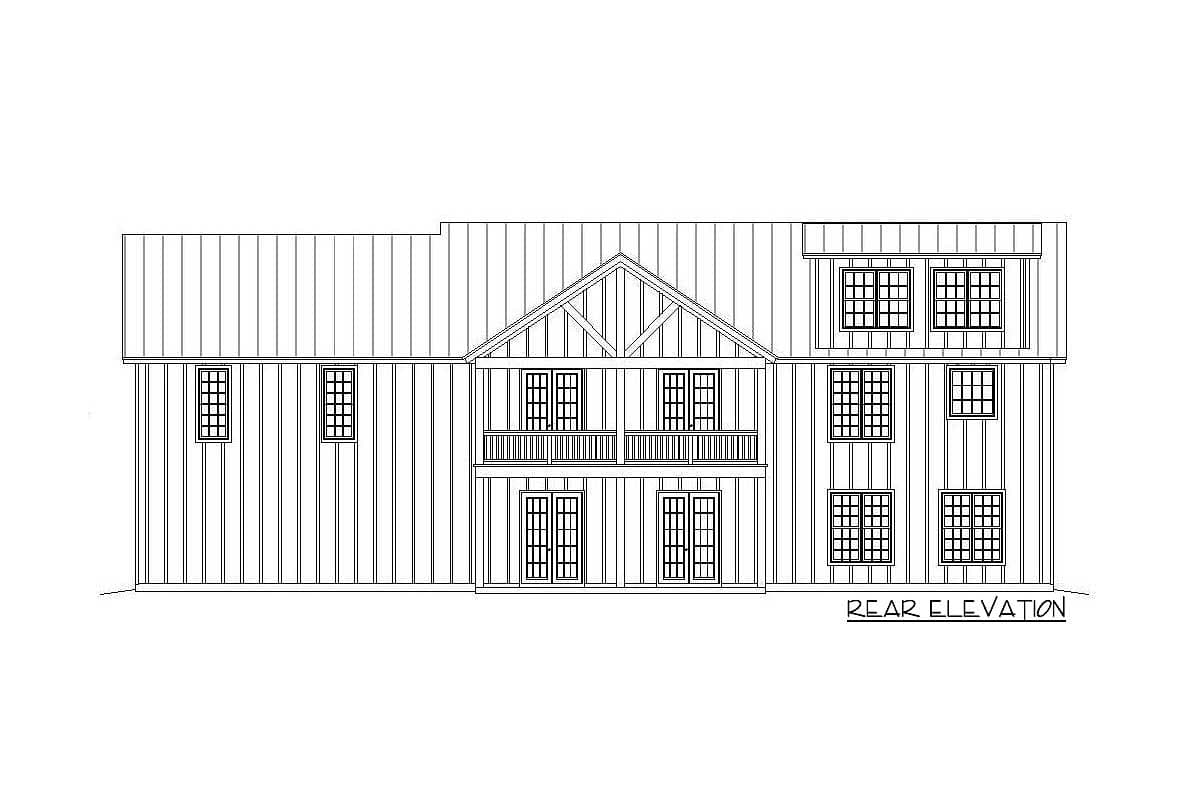 Plan 68553VR: Versatile and Spacious 2-Bedroom Farmhouse Plan - Image #4 - Country, Ranch, Traditional