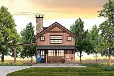 Compact 2-Bedroom House Plan with Outdoor Living Space