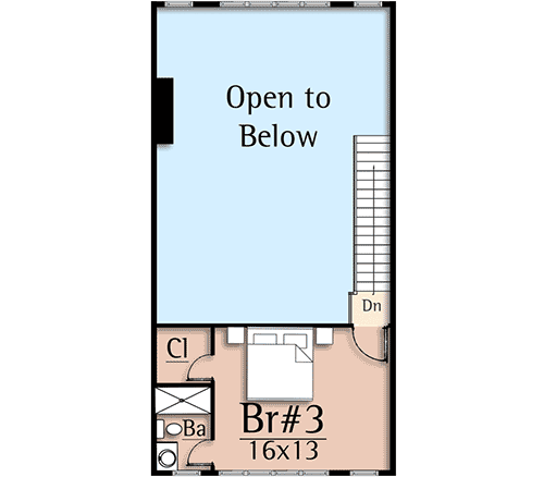 Plan 18874CK: 3-Bed Country House Plan with Detached Garage - Floor Plan - 2nd Floor - Country, Mountain, Rustic, Vacation