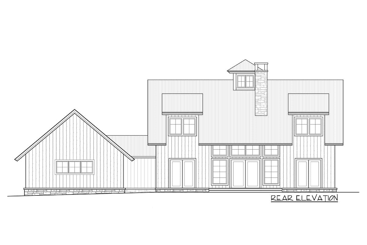 Plan 18878CK: 3-Bedroom Farmhouse Plan with Main-Floor Master - Image #4 - Rustic