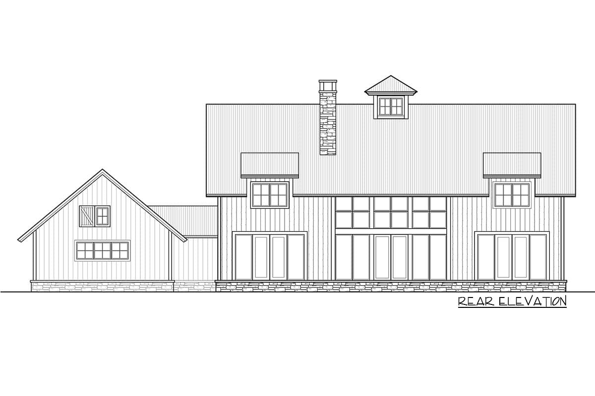 Plan 18880CK: Delightful 3-Bedroom Farmhouse Plan with Main-Floor Master - Image #5 - Barndominium, Country, Farmhouse, Rustic, Southern
