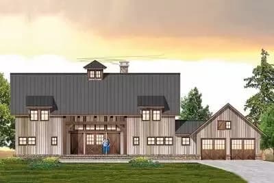 Delightful 3-Bedroom Farmhouse Plan with Main-Floor Master