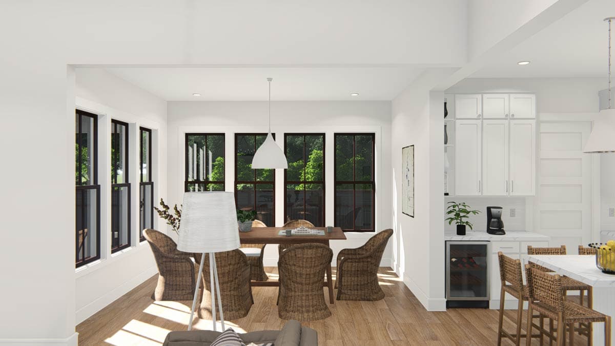 Plan 25408TF: 3-Bed Traditional Cottage with 2-Sided Fireplace and Detached 2-Car Garage - 2589 Sq Ft  - Image #14 - Bungalow, Cottage, Country, New American, Southern, Traditional