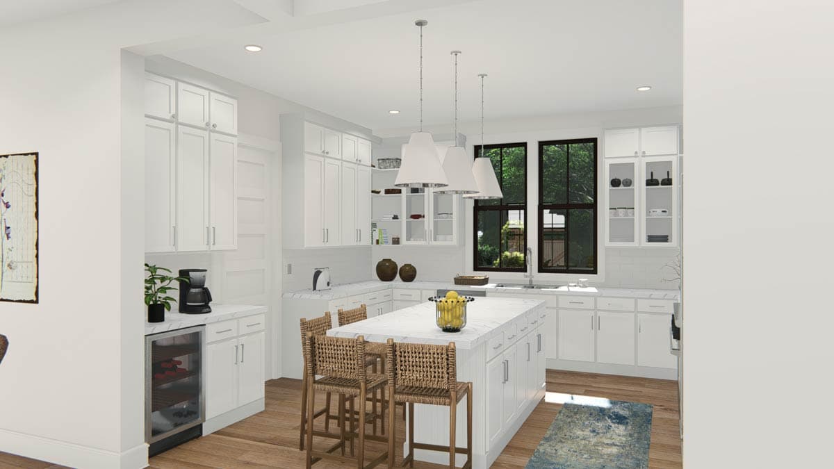 Plan 25408TF: 3-Bed Traditional Cottage with 2-Sided Fireplace and Detached 2-Car Garage - 2589 Sq Ft  - Image #18 - Bungalow, Cottage, Country, New American, Southern, Traditional