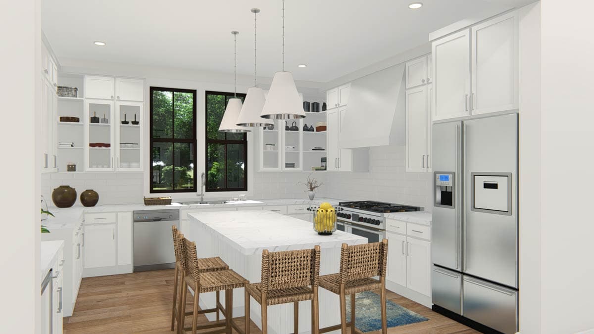 Plan 25408TF: 3-Bed Traditional Cottage with 2-Sided Fireplace and Detached 2-Car Garage - 2589 Sq Ft  - Image #20 - Bungalow, Cottage, Country, New American, Southern, Traditional