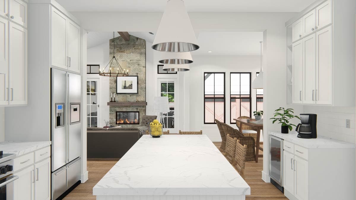 Plan 25408TF: 3-Bed Traditional Cottage with 2-Sided Fireplace and Detached 2-Car Garage - 2589 Sq Ft  - Image #21 - Bungalow, Cottage, Country, New American, Southern, Traditional