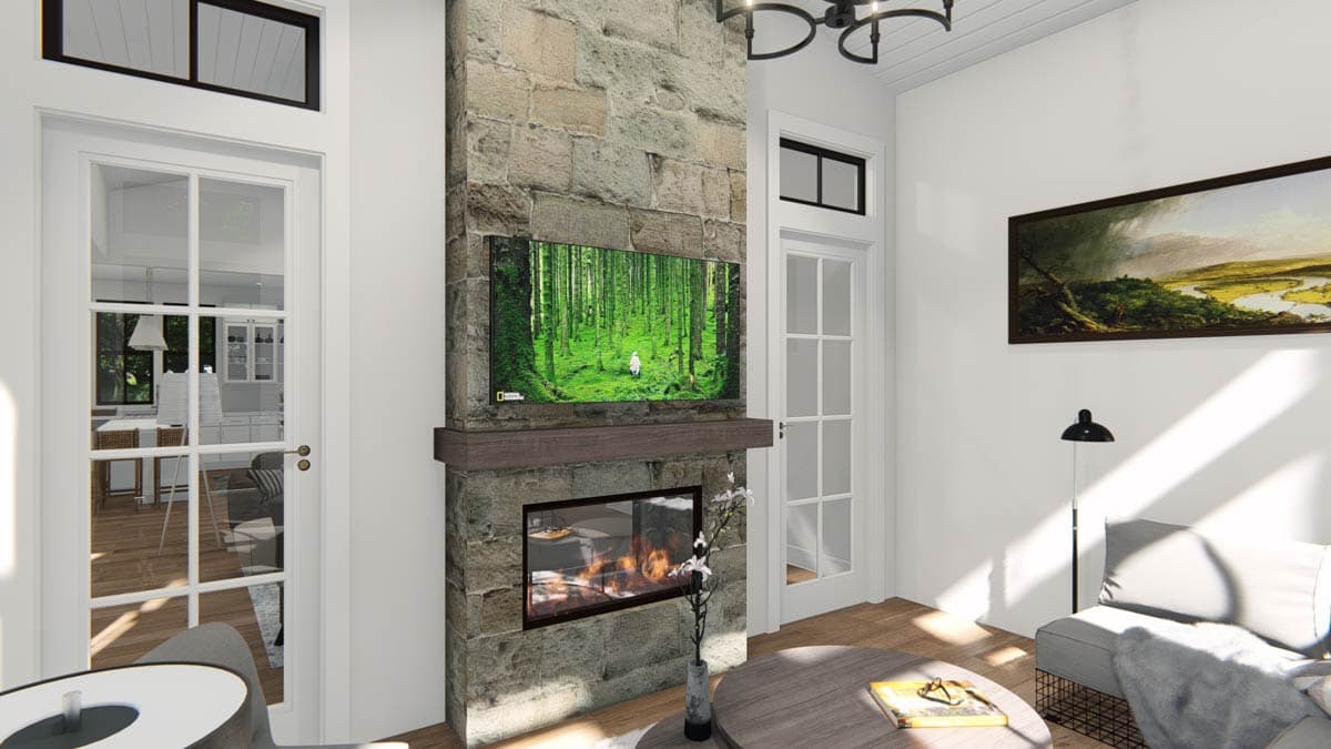 Plan 25408TF: 3-Bed Traditional Cottage with 2-Sided Fireplace and Detached 2-Car Garage - 2589 Sq Ft  - Image #23 - Bungalow, Cottage, Country, New American, Southern, Traditional