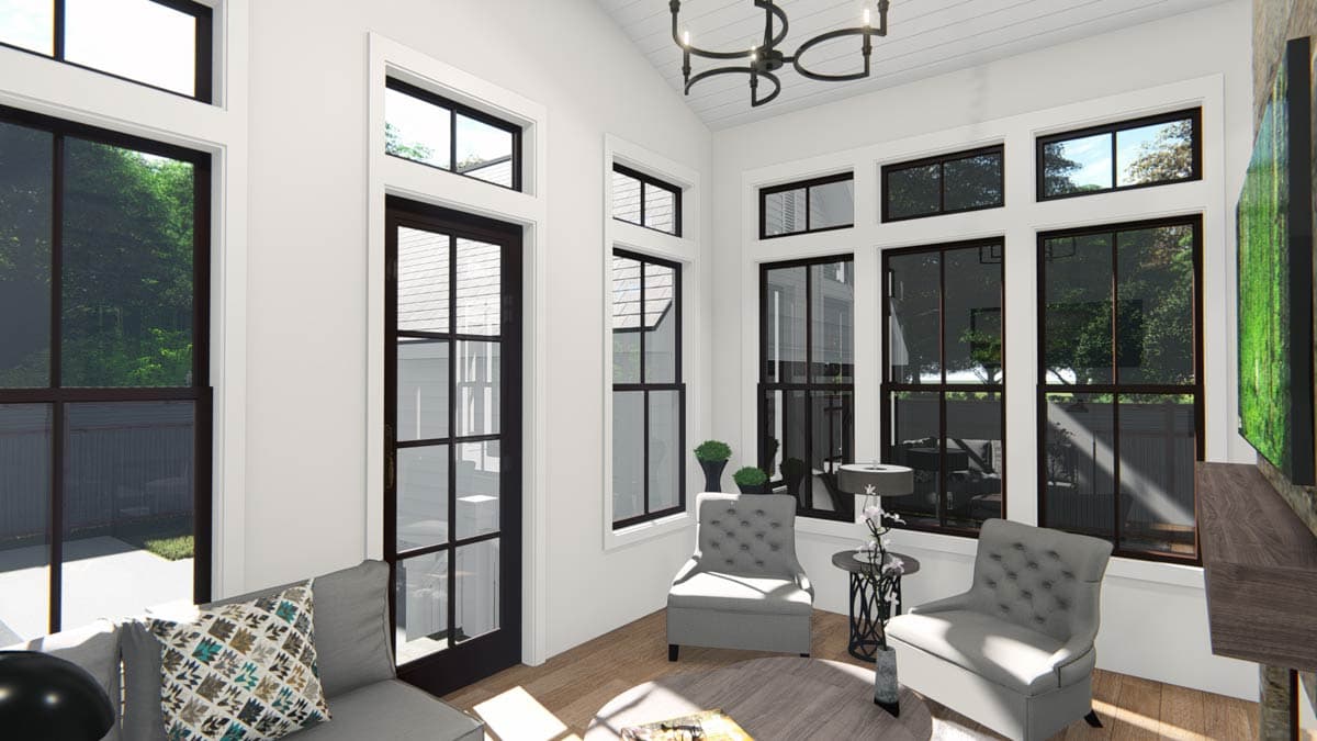 Plan 25408TF: 3-Bed Traditional Cottage with 2-Sided Fireplace and Detached 2-Car Garage - 2589 Sq Ft  - Image #25 - Bungalow, Cottage, Country, New American, Southern, Traditional