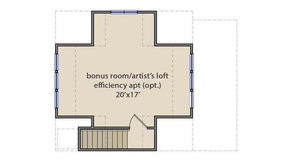 Plan 25408TF: 3-Bed Traditional Cottage with 2-Sided Fireplace and Detached 2-Car Garage - 2589 Sq Ft  - Floor Plan - Bonus Over Detached Garage - Bungalow, Cottage, Country, New American, Southern, Traditional