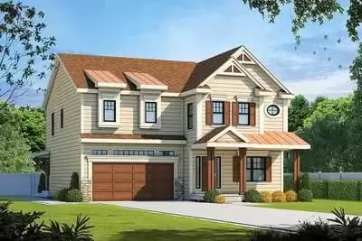 Multi-Generation Home Plan with Separate In-Law Casita