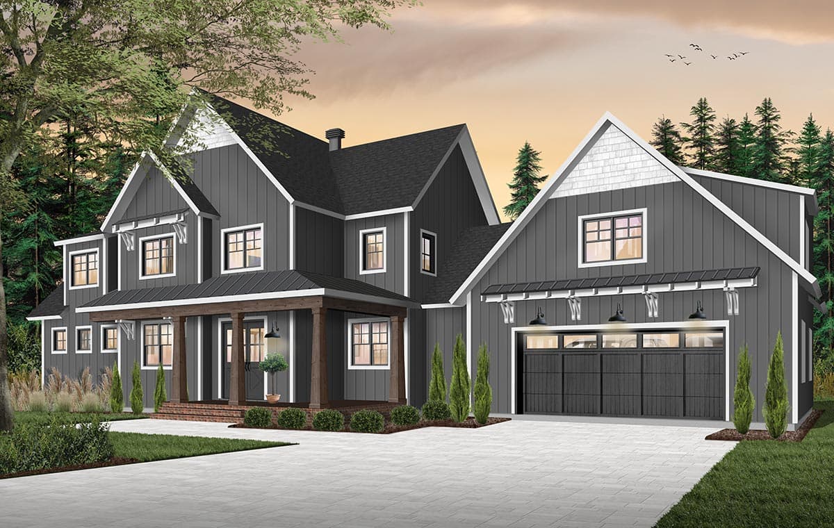 Plan 22533DR: 4-Bed Farmhouse Plan with Outdoor Living Options - Image #10 - Country, Farmhouse, Modern Farmhouse, New American, Northwest, Traditional