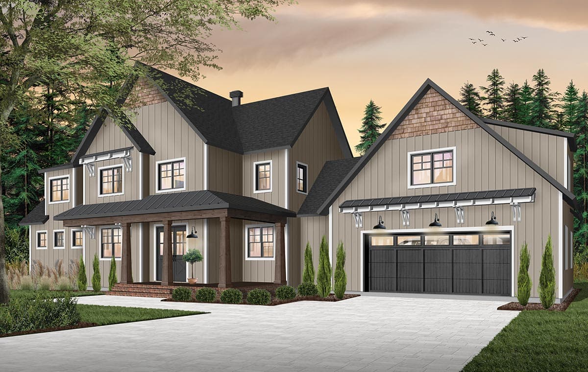 Plan 22533DR: 4-Bed Farmhouse Plan with Outdoor Living Options - Image #15 - Country, Farmhouse, Modern Farmhouse, New American, Northwest, Traditional