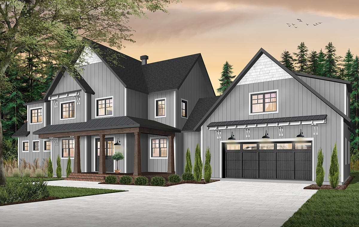 Plan 22533DR: 4-Bed Farmhouse Plan with Outdoor Living Options - Image #12 - Country, Farmhouse, Modern Farmhouse, New American, Northwest, Traditional
