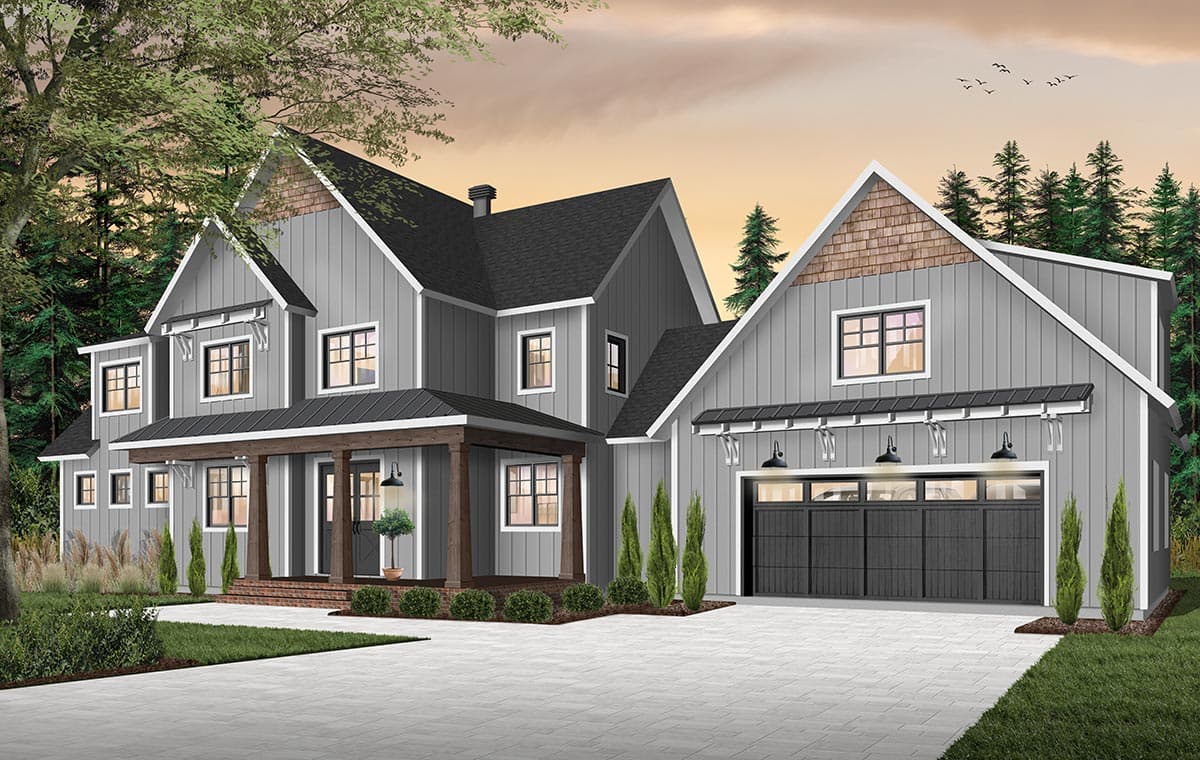 Plan 22533DR: 4-Bed Farmhouse Plan with Outdoor Living Options - Image #14 - Country, Farmhouse, Modern Farmhouse, New American, Northwest, Traditional