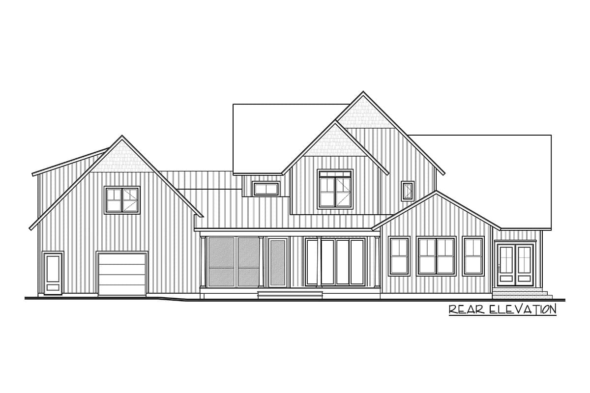 Plan 22533DR: 4-Bed Farmhouse Plan with Outdoor Living Options - Image #20 - Country, Farmhouse, Modern Farmhouse, New American, Northwest, Traditional