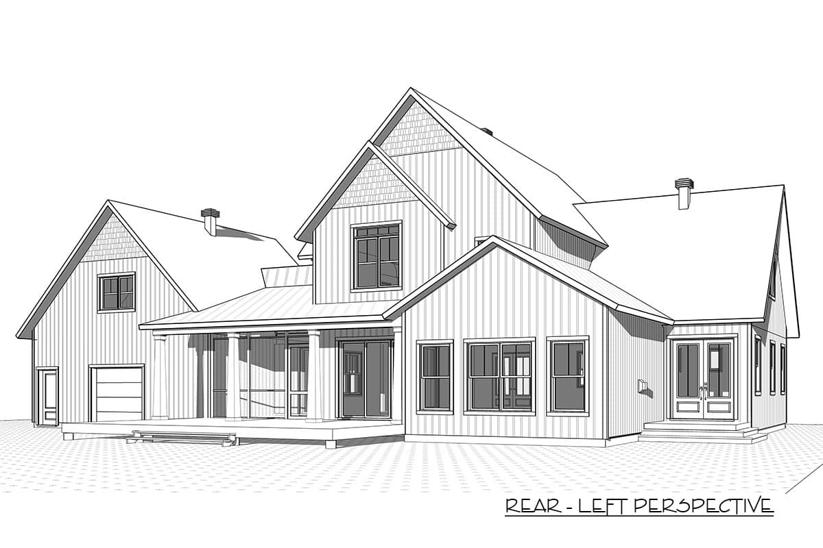 Plan 22533DR: 4-Bed Farmhouse Plan with Outdoor Living Options - Image #18 - Country, Farmhouse, Modern Farmhouse, New American, Northwest, Traditional