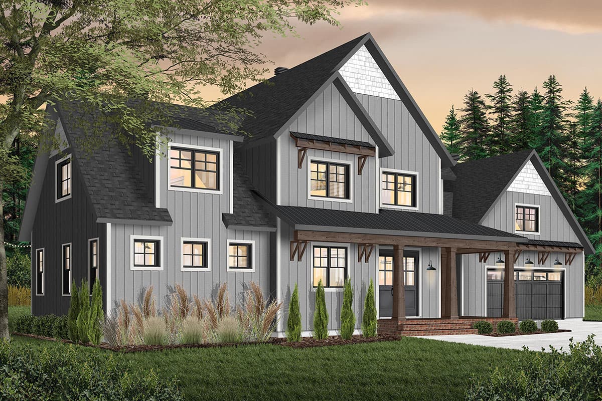 Plan 22533DR: 4-Bed Farmhouse Plan with Outdoor Living Options - Image #13 - Country, Farmhouse, Modern Farmhouse, New American, Northwest, Traditional