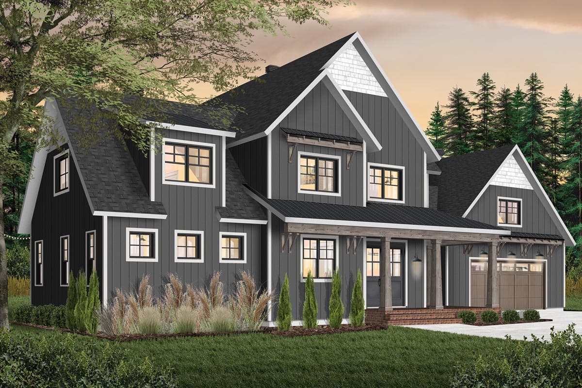 Plan 22533DR: 4-Bed Farmhouse Plan with Outdoor Living Options - Image #11 - Country, Farmhouse, Modern Farmhouse, New American, Northwest, Traditional