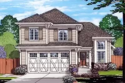 2-Story Home Plan with High-Rise Window