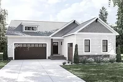 3-Bedroom Traditional Ranch Home Plan with 3-Car Garage