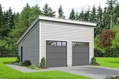 Modern 2-Car Lift-Friendly Detached Garage Plan