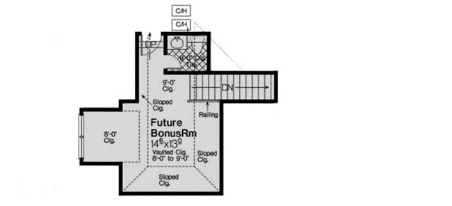Plan 48580FM: Striking Split-Bed Home Plan with Media Room  - Floor Plan - Bonus - European, French Country