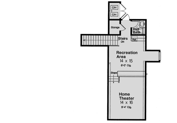 Plan 48581FM: 4-Bedroom House Plan with Study and Optional Home Theater - Floor Plan - Bonus - European, French Country