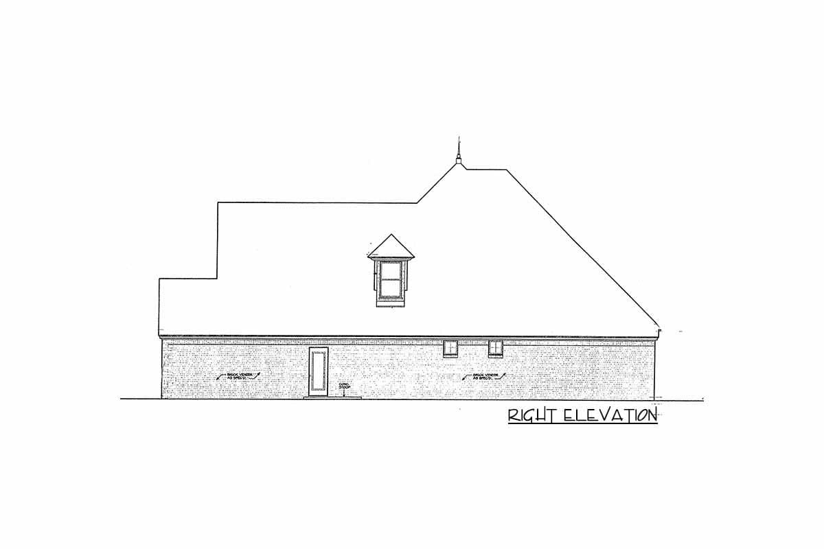 Plan 48581FM: 4-Bedroom House Plan with Study and Optional Home Theater - Image #4 - European, French Country