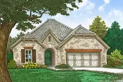 Charming Euro-Style House Plan with Covered Rear Patio 