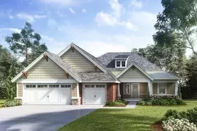 Exclusive 3-Bed Craftsman House Plan with One-Level Living
