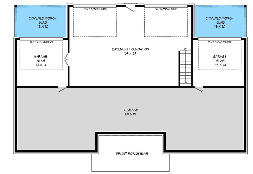 Plan 68558VR: Thoughtful Split-Bedroom Home Plan with 4-Car Garage - Floor Plan - 2nd Floor - Country, Ranch, Traditional