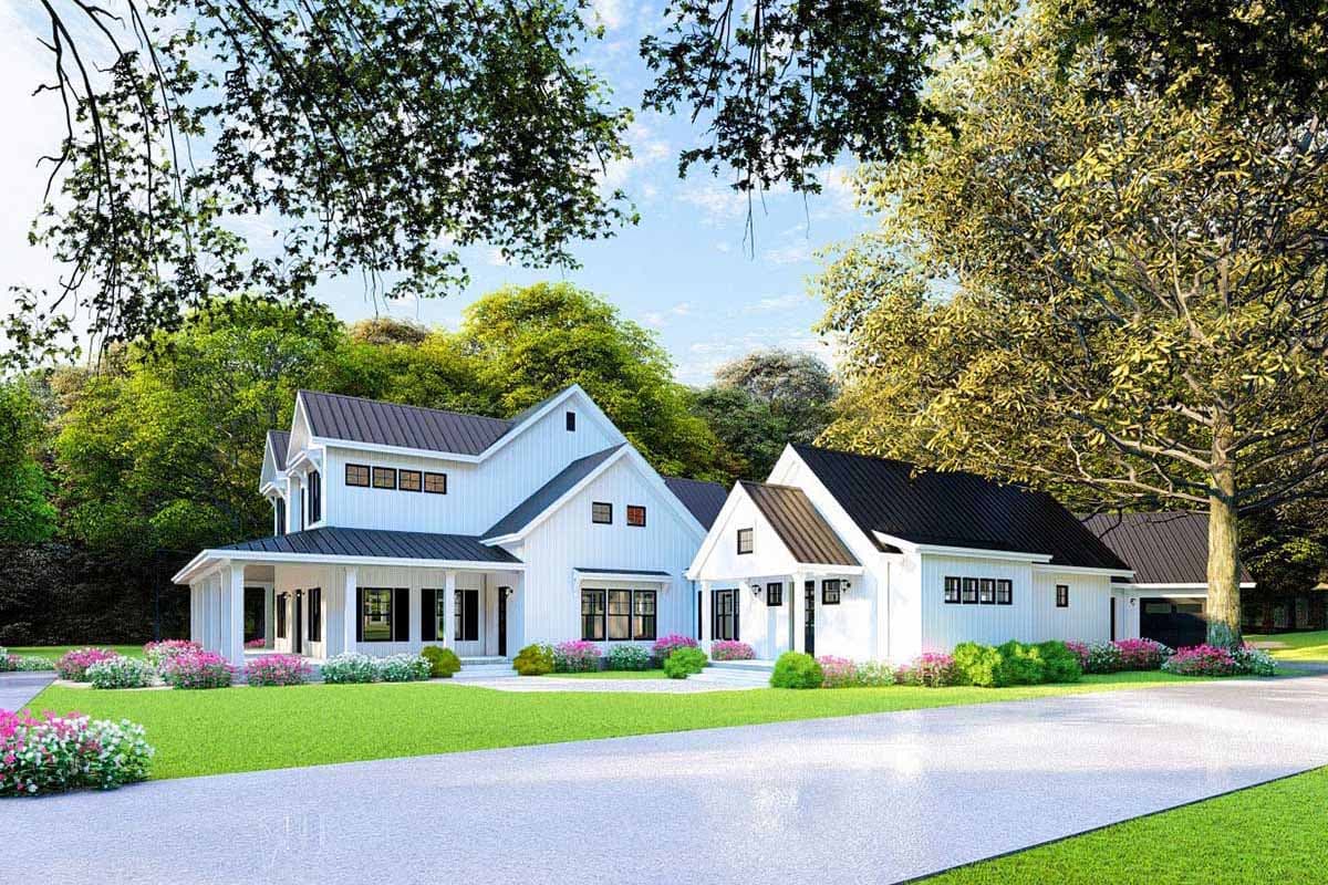 Plan 70603MK: Dreamy Modern Farmhouse Plan with Loft Overlooking Great and Dining Rooms - Image #7 - Country, Farmhouse, Modern Farmhouse, Southern, Traditional