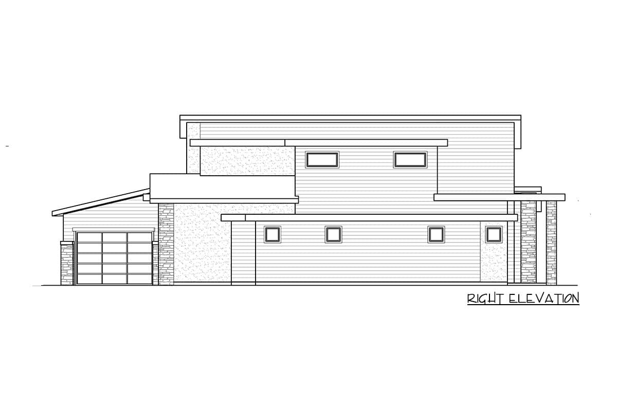 Plan 85271MS: Open Concept Modern House Plan with Private Bedrooms - 3311 Sq Ft - Image #4 - Contemporary, Mid Century Modern, Modern, Northwest