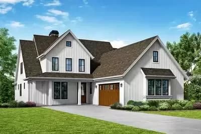 3-Bed Modern Farmhouse Plan with Airy-and-Open Interior