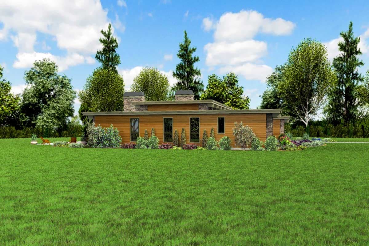 Plan 69701AM: Modern Home Plan with Front-To-Back Living - 2557 Sq Ft - Image #5 - Contemporary, Mid Century Modern, Modern, Northwest