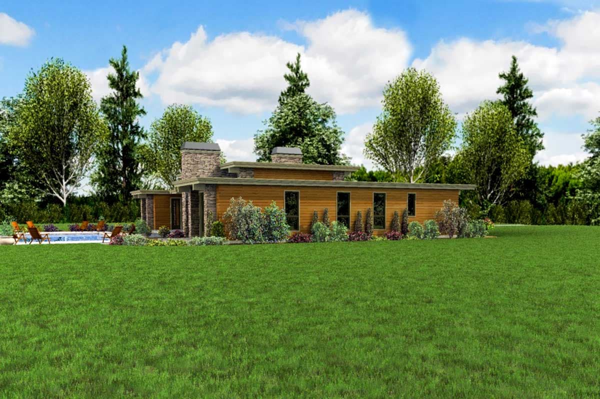 Plan 69701AM: Modern Home Plan with Front-To-Back Living - 2557 Sq Ft - Image #6 - Contemporary, Mid Century Modern, Modern, Northwest