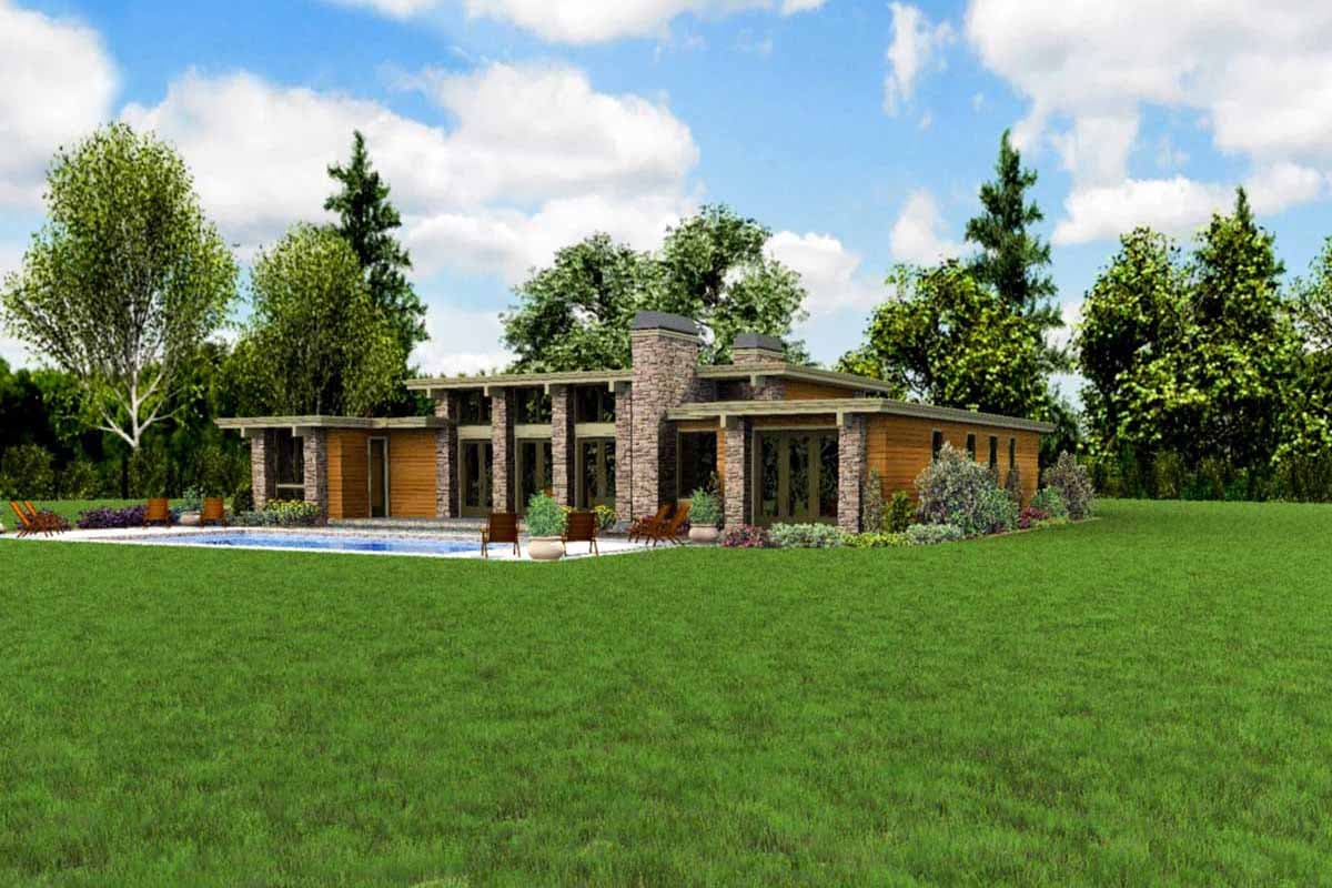 Plan 69701AM: Modern Home Plan with Front-To-Back Living - 2557 Sq Ft - Image #7 - Contemporary, Mid Century Modern, Modern, Northwest