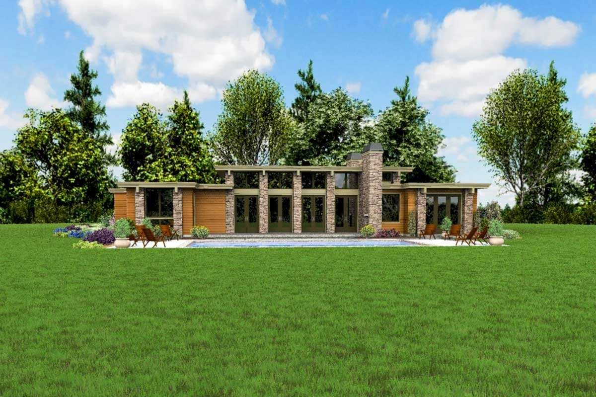 Plan 69701AM: Modern Home Plan with Front-To-Back Living - 2557 Sq Ft - Image #8 - Contemporary, Mid Century Modern, Modern, Northwest