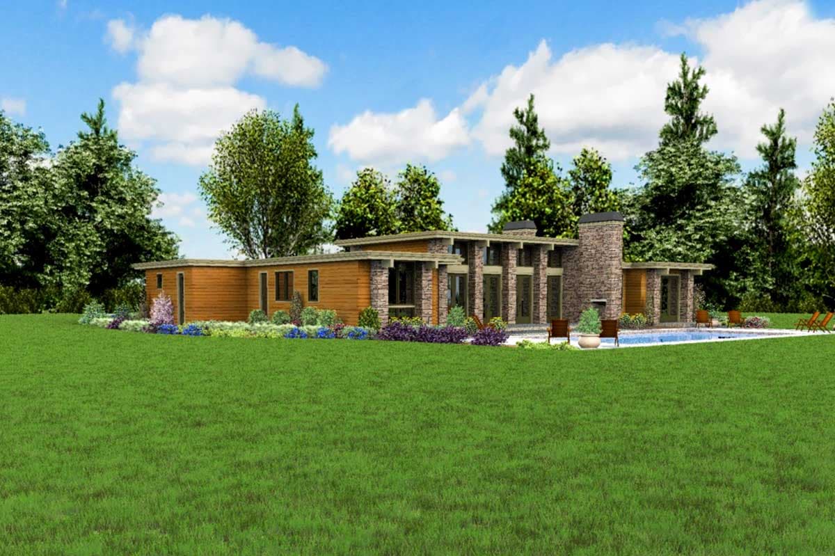 Plan 69701AM: Modern Home Plan with Front-To-Back Living - 2557 Sq Ft - Image #10 - Contemporary, Mid Century Modern, Modern, Northwest