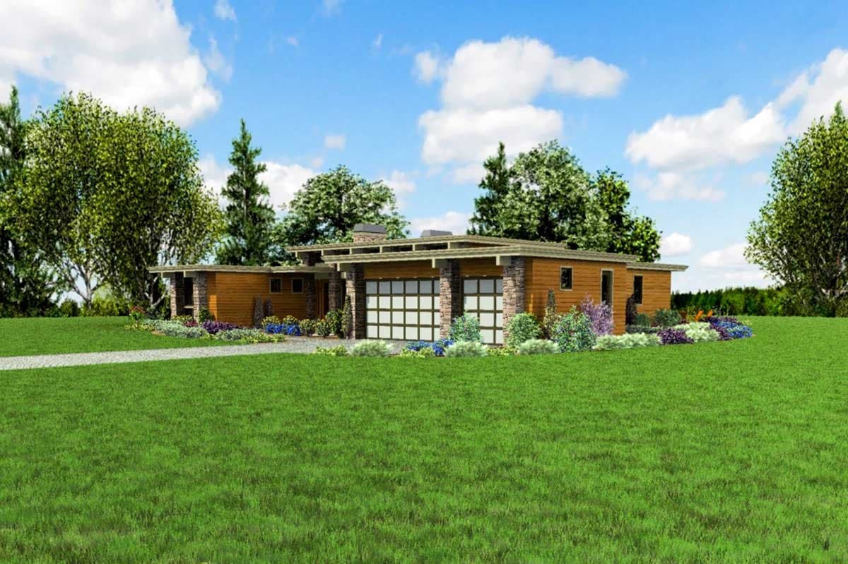 Plan 69701AM: Modern Home Plan with Front-To-Back Living - 2557 Sq Ft - Image #13 - Contemporary, Mid Century Modern, Modern, Northwest