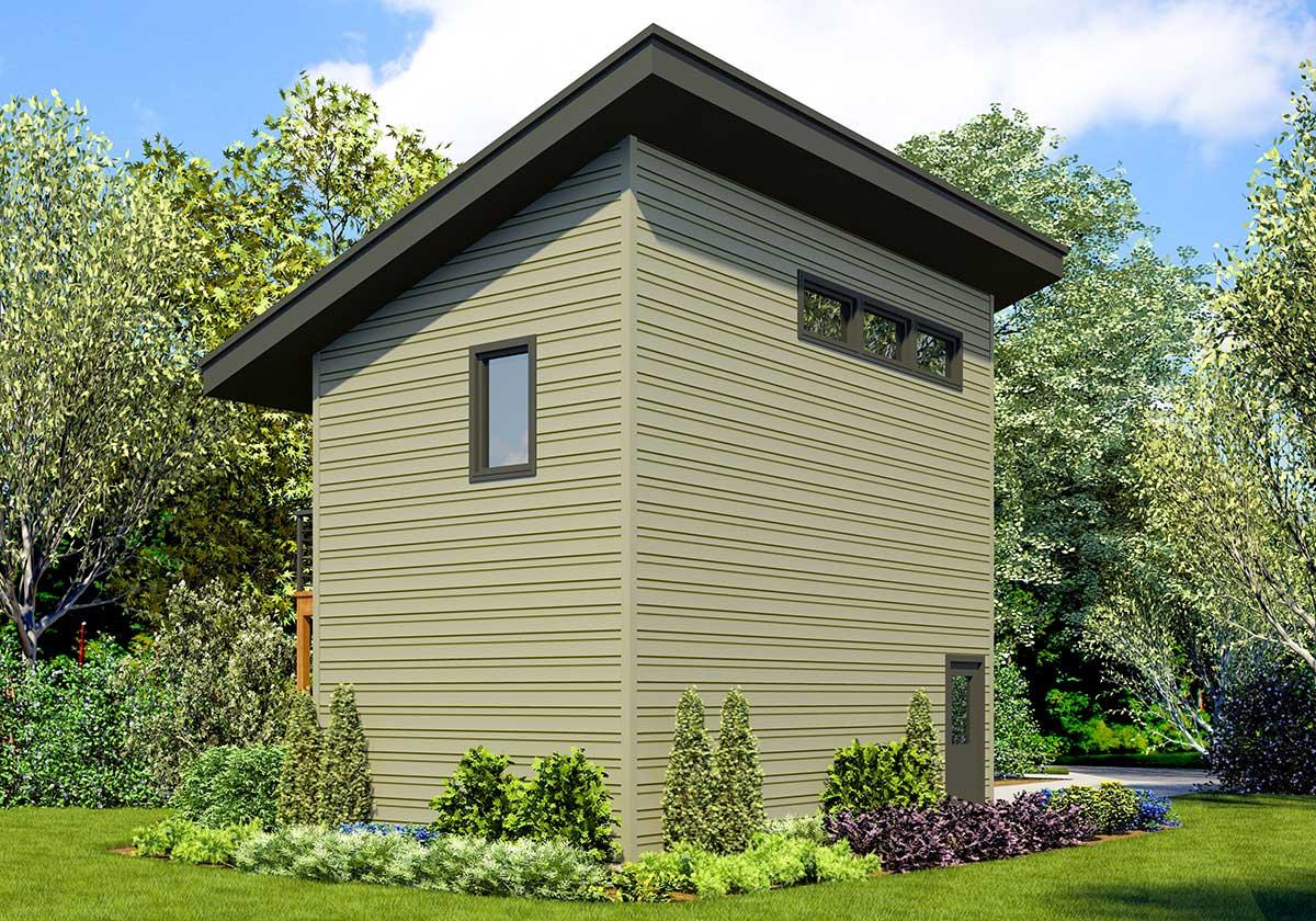Plan 69702AM: Versatile Carriage House Plan with Vaulted Studio Apartment - Image #7 - Carriage, Contemporary, Modern, Northwest